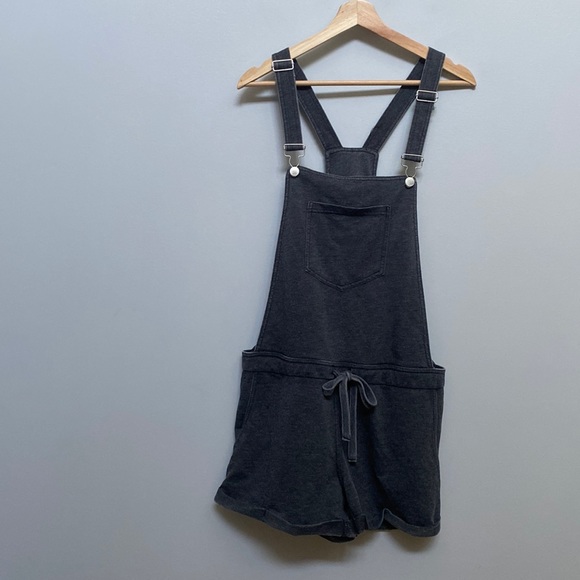 ❗️SOLD❗️Z Supply Charcoal Black Candace Short OverAlls Size L - Picture 4 of 12